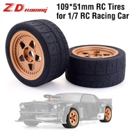 ZD Racing RC Car Wheel Rubber RC Tires (Hex 17mm) for 1/7 ARRMA FELONY STREET BASH/INFRACTION STREET