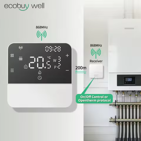 Opentherm Wireless Boiler Thermostat Heating Room Thermostat For Gas Boiler Battery Thermostat Wirel