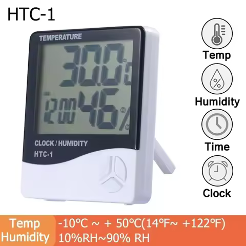 HTC-1 LCD Electronic Digital Temperature Humidity Meter,Home Thermometer,Hygrometer,Indoor Outdoor W