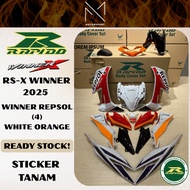 RAPIDO COVERSET HONDA RSX WINNER 2025 WINNER REPSOL (4) WHITE ORANGE HONDA RS-X RAPIDO COVERSET FAIR