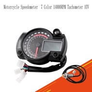 NEW-Motorcycle Universal Digital Tachometer 14000RPM Tachometer Digital Speedometer LED LCD Water Te