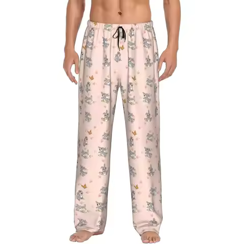 Custom Men B-Bambies Anime Pajama Pants Printed Sleep Sleepwear Bottoms with Pockets