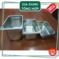 Stainless steel Buffet tray, Topping 1/9 (17*11cm), 3 sizes: height 6.5cm, height 10cm, height 16cm