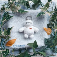 GANTUNGAN Baymax Amigurumi Keychain - Knitted Doll Keychain/Gift Pendant