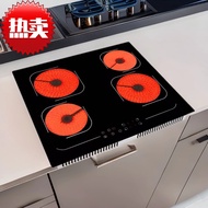 Four-Head Electric Ceramic Stove Black Crystal Board Touch Multi-Head Electric Stove 6500W High Powe