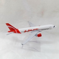 AirAsia A320 White Diecast Collector Aircraft Model 6in w/ Stand gift idea