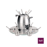 Lacor Stainless Steel Fondue Set With Glass Lazy Susan