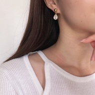 中古正品Christian Dior迪奧 水滴萊茵石水鑽耳釘耳環