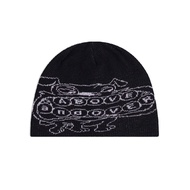 ABOVE AND OVER - BUDDY BLACK WHITE BEANIE