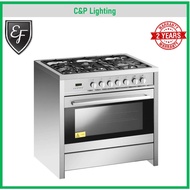 EF Free Standing 5 Burner Cooker Hob with Electric Oven GC AE 9650 A SS
