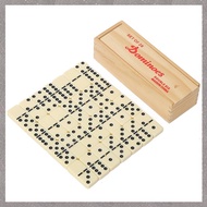 Double 6 Dominos Game Set with Wood Case 28 PCS Dominoes Set for Adults Classical 2-4 Players
