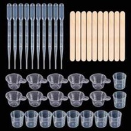 40pcs/Set DIY Tool, Clear Plastic Epoxy Mold Tool, DIY Crystal Epoxy Making Silicone Mould Tool Set