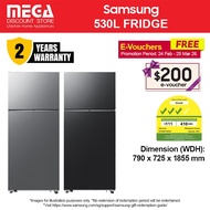 SAMSUNG RT53DG7A6CS9SS | RT53DG7A6CB1SS 530L 2-DOOR FRIDGE | Top Freezer | 3 Ticks | Free $200 eVouc