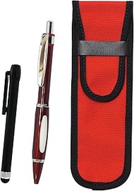 2 Pack Cloth Pen Case Red Metal Touch Stick Black and Metal Scorpion Shocking Ballpoint Pen Set Red 