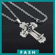 F Pendant Necklace Simple Retro Punk Style Cross Necklace Necklace Men High-end C1