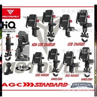 MOTOWOLF MOTORCYCLE ALUMINIUM MOBILE PHONE HOLDER ROTATING 360 DEGREES MDL 2821