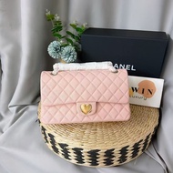 【Awin】Top 1 Quality Fashion Pink Caviar Leather Quilted Shoulder Crossbody Bag Silver Hardware, Corr