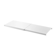 Yamazaki Adjustable Tension Rod Shelf L White Approximately W46.5–90 x D35.5 x H3 cm Tower Easy Shel