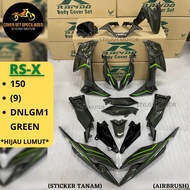 (STICKER TANAM/AIRBRUSH) RAPIDO COVER SET HONDA RSX RS-X 150 (9) DNLGM1 GREEN (HIJAU LUMUT)