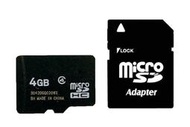 (全新) Micro sd 4G Class 4  適用於手機 /相機 /MP3/MP4/行車紀錄器+贈 中性印刷轉卡