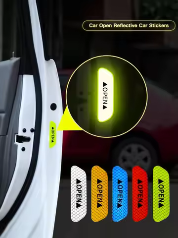 Car decoration door warning sticker anti-collision sticker door OPEN sticker door opening prompt ref