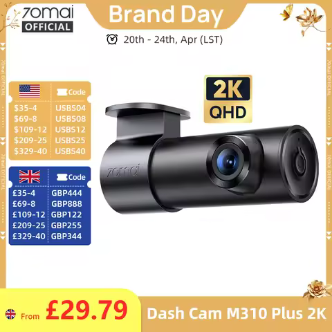 70mai Dash Cam M310 Plus 2K 1440P 143°FOV F1.55 Smart Voice Control 24H Parking Guard Night Vision 7