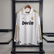 11-12 Real-Madrid RONALDO KAKA OZIL Personalized Long Sleeve High Quality Home Retro Football Jersey
