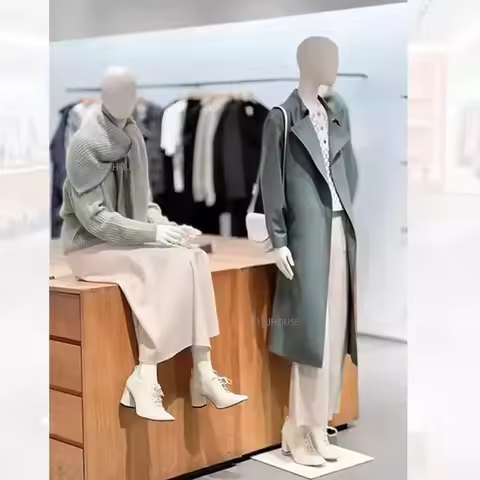 Body High-end Clothing Store Clothes Display Rack Female Mannequins Real Size Mannequin Props Window
