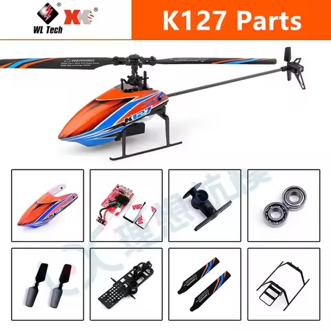 Wltoys XK K127 V911S RC Helicopter Accessories Head Canopy Receiver Board Blade Tail Motor Rotor Ser
