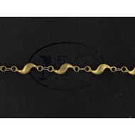 Mujin Jewelry Material DIY Copper Wave-Shaped Handmade Chain Width About 4MM Brass Chain BA257 @ 100