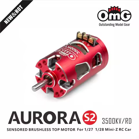 OMG-MT-AURORA-S2 3500KV 5500KV Sensored Brushless MINI-Z130 Motor for RC Car 1/27 1/28 Mini-Z Motor 