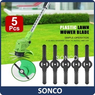 5 PCS Plastic Blades Cordless Grass Trimmer Blades Lawn Mower Spare Parts Alat Ganti Mesin Rumput Grass Cutter PVC