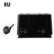 4-slice toaster with dual control adjustable cancel button easy-clean crumb tray wide slots bagels w