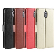 Suitable for NOKIA 3.1 Mobile Phone Leather Case NOKIA 3.1 Crazy Horse Pattern Protective Case Flip 