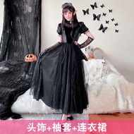 Halloween Costume Witch Spiritual Love Gothic Costume Vampire Cosplay Role-Playing Dark Dress