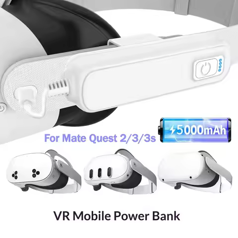 For Meta Quest 2/3/3S large-capacity mobile charging 5000mAh Rechargeable Battery Pack for Quest2 po
