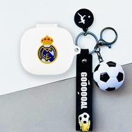 For Samsung Galaxy Buds FE Case Creative Football Keychain Pendant Samsung Galaxy Buds2 Pro Silicone Soft Case Cartoon Galaxy Buds2 Shockproof Shell Buds Pro / Buds Live Cover