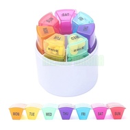 Pill Case Round 7 Days Four Times Per Day 4 compartment