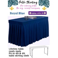skirting table 4ft/6ft US katrina (makapal) lifetime table ready made for catering / table skirting