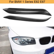 1 Series Front Head Lamp Eyelids Covers Eyebrows for BMW E82 E87 2005-2011 E82 M Convertible M-Sport