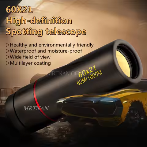 60X21 High Magnification HD Monocular Telescope Waterproof Mini Telescope Portable Zoom 10X Outdoor 