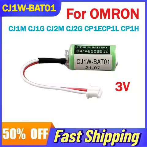 CJ1W-BAT01 3V Battery for OMRON CJ1M CJ1G CJ2M CJ2G CP1ECP1L CP1H Non-rechargeable Batteries
