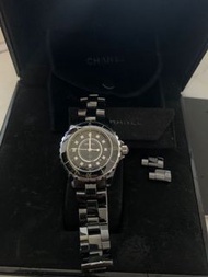 Chanel J12 二手手錶鑽石黑色 38mm