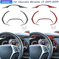 For Corvette C7 Accessories Interior 2014-2019 Dashboard Speedometer Frame Carbon Fiber Trim Decal A