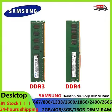 SAMSUNG Desktop Ram DIMM Memory DDR3 1866 1600 1333MHz DDR4 3200 2666 2400MHz Memoria 16GB 8GB 4GB 2