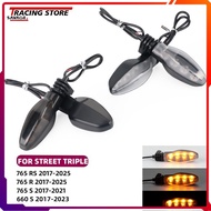 2025 Motorcycle Front Rear LED Turn Signal Light Indicator For Street Triple 765RS 765R 765S 660S 67