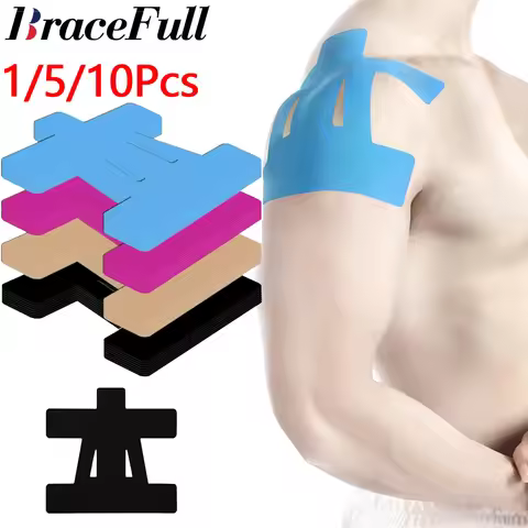 1/5/10PC Kinesiology Tape for Shoulder Precut,Shoulder Tape for Pain Relief,Enhance Elastic Sports T