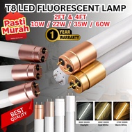 LED T8 Fluorescent Tube Extra Bright 2ft 4ft 10W/22W/35W/60W Lampu Kalimantang Panjang Mentol Terang