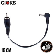 Cioks Flex Type 1 - Center Negative RCA to 2.1mm Plug DC Cable (15cm/30cm/50cm/80cm)