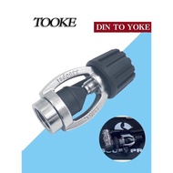 TOOKE DIN轉YOKE呼吸調節器轉接頭氣瓶接頭通用款轉換潛水配件
